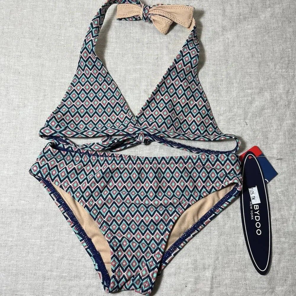 NWT Toobydoo Girl's Toddler Ready for The Beach Bikini Set Swimwear Size 1/2 T‎